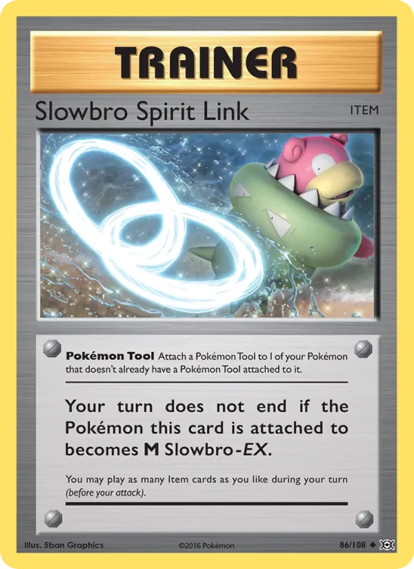 Slowbro Spirit Link 86/108 Evolutions Pokémon card