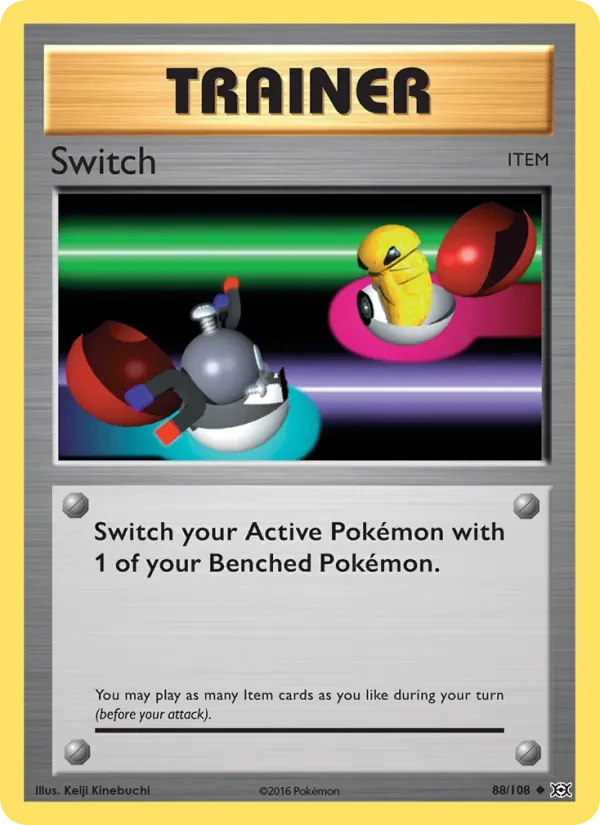 Switch 88/108 Evolutions Pokémon card