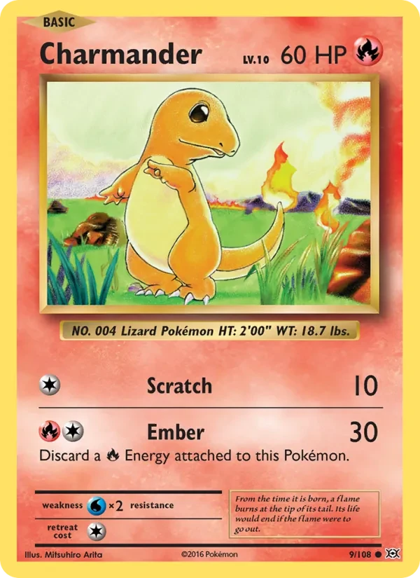Carte Pokémon Charmander 9/108 Evolutions