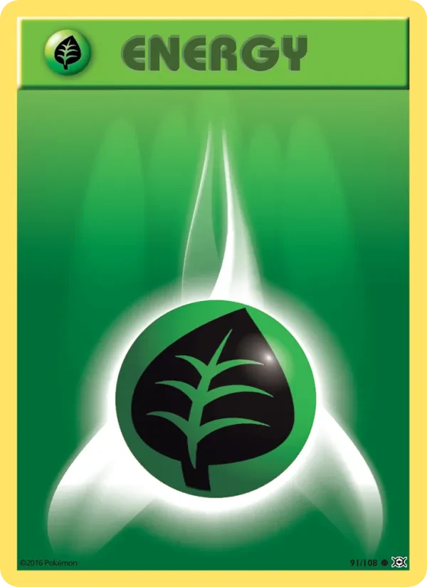 Grass Energy 91/108 Evolutions Pokémon card
