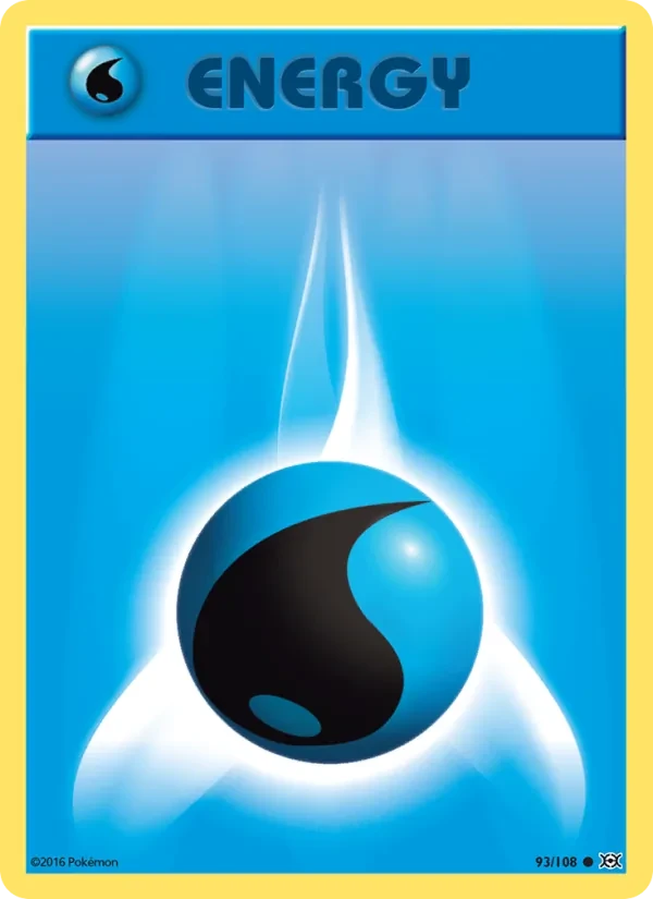 Water Energy 93/108 Evolutions Pokémon card