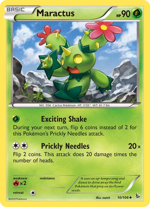 Maractus 10/106 Flashfire Pokémon card