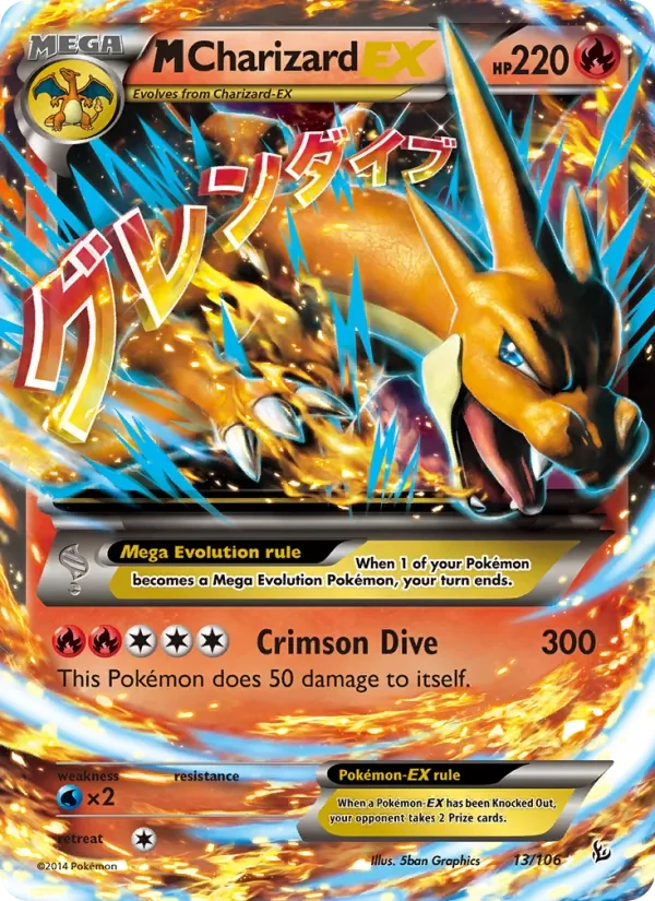 M Charizard EX 13/106 Flashfire Pokémon card