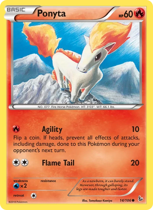 Ponyta 14/106 Flashfire Pokémon card