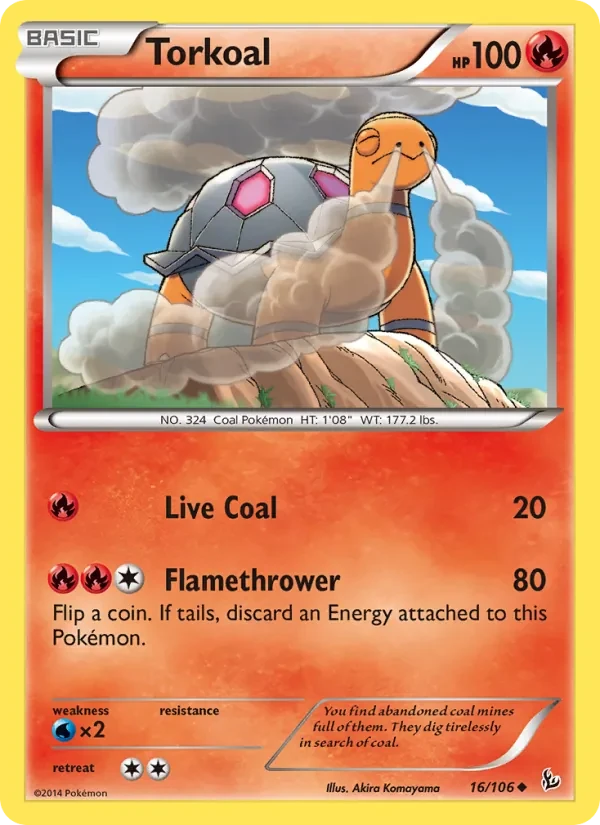 Torkoal 16/106 Flashfire Pokémon card
