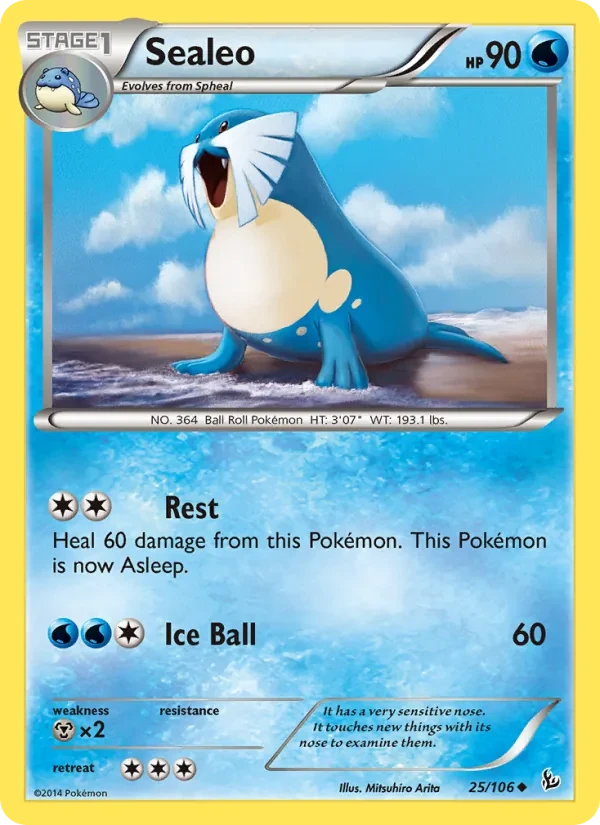 Sealeo 25/106 Flashfire Pokémon kaart