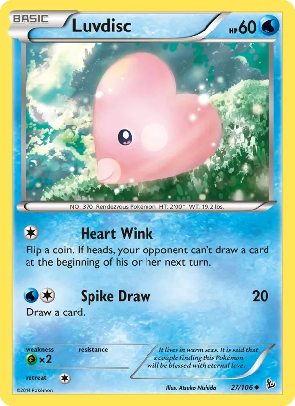 Carta Pokémon Luvdisc 27/106 Flashfire