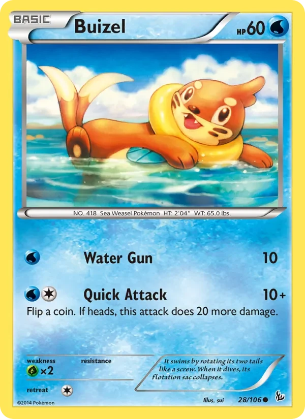 Buizel 28/106 Flashfire Pokémon card