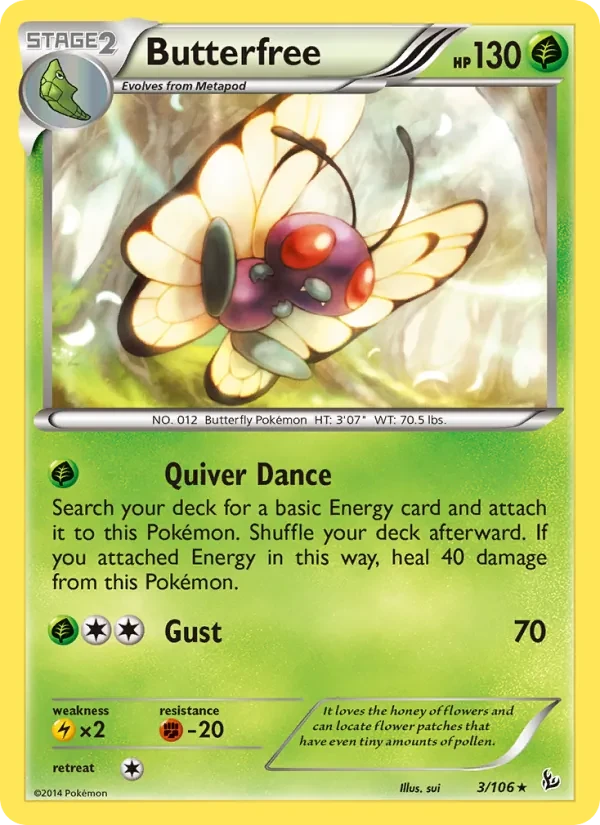 Butterfree 3/106 Flashfire Pokémon card