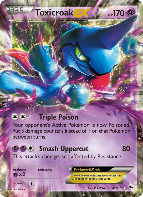 Toxicroak EX 41/106 Flashfire Pokémon Karte