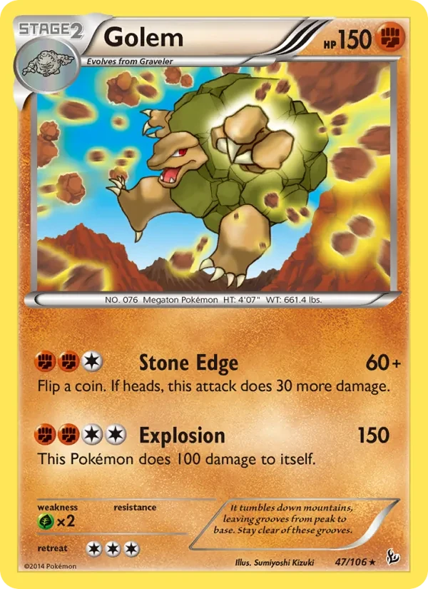 Carte Pokémon Golem 47/106 Flashfire