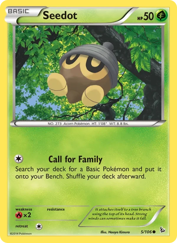Seedot 5/106 Flashfire Pokémon card