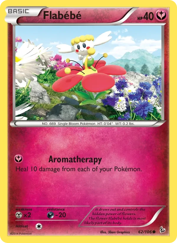Flabébé 62/106 Flashfire Pokémon card