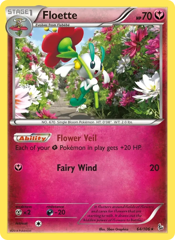 Carta Pokémon Floette 64/106 Flashfire