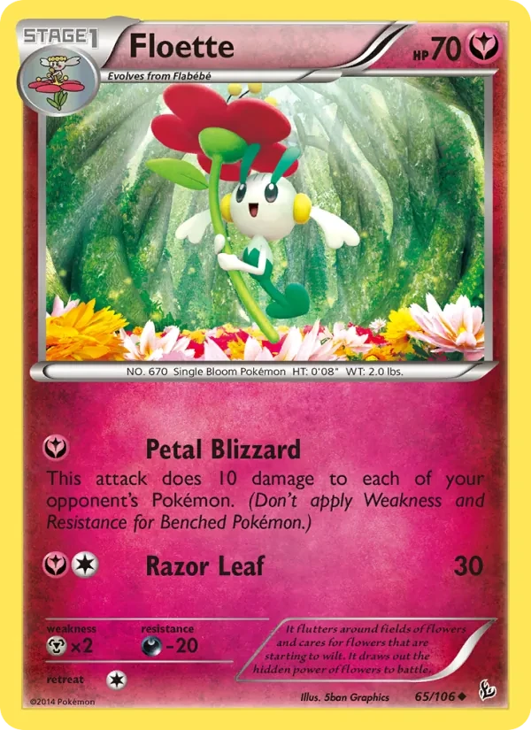 Floette 65/106 Flashfire Pokémon card