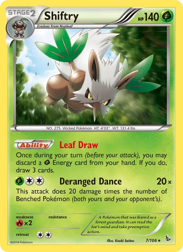 Shiftry 7/106 Flashfire Pokémon Karte