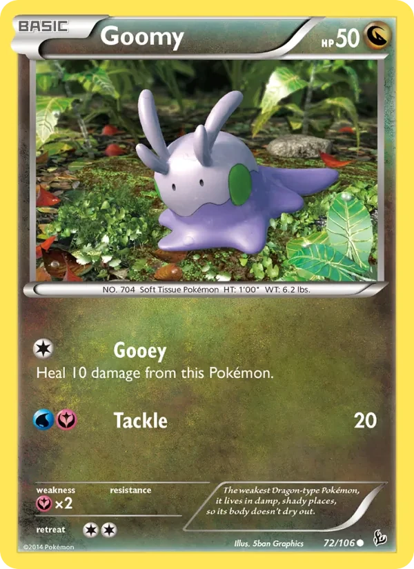 Goomy 72/106 Flashfire Pokémon card