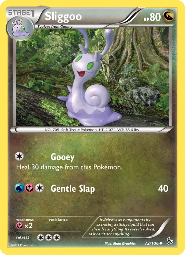 Sliggoo 73/106 Flashfire Pokémon Karte