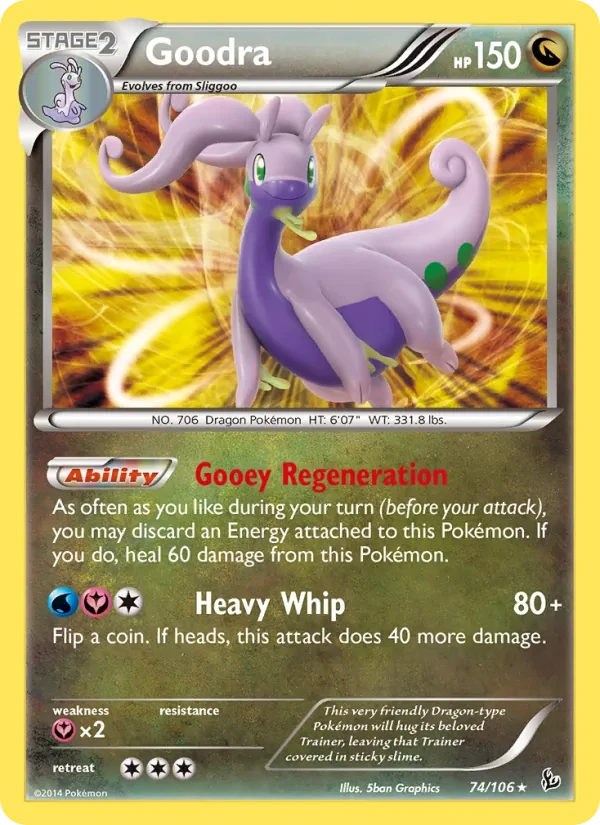 Goodra 74/106 Flashfire Pokémon card