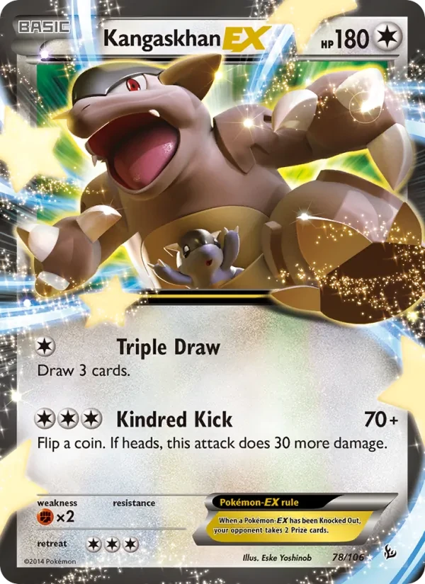 Kangaskhan EX 78/106 Flashfire Pokémon card