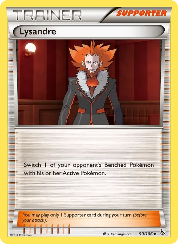 Lysandre 90/106 Flashfire Pokémon Karte