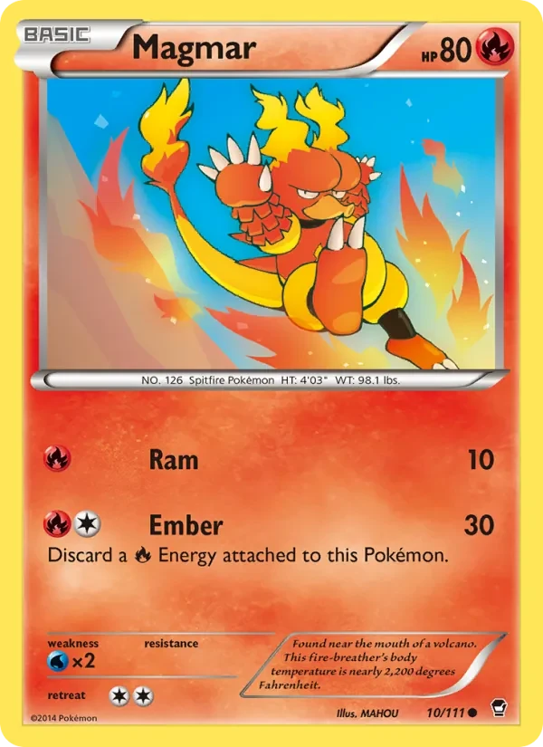 Magmar 10/111 Furious Fists Pokémon card