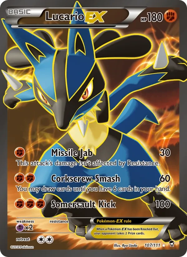 Lucario EX 107/111 Furious Fists Pokémon card