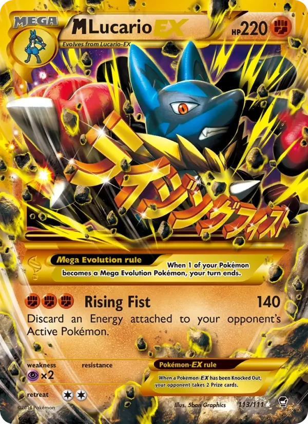 M Lucario EX 113/111 Furious Fists Pokémon Karte