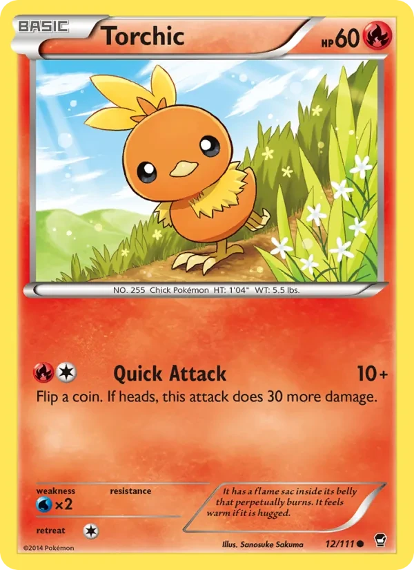 Torchic 12/111 Furious Fists Pokémon card