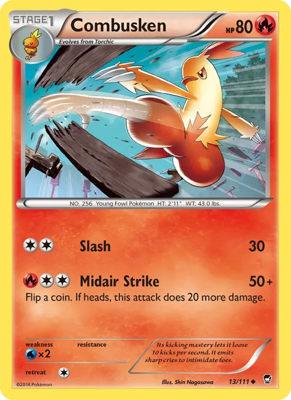 Combusken 13/111 Furious Fists Pokémon Karte