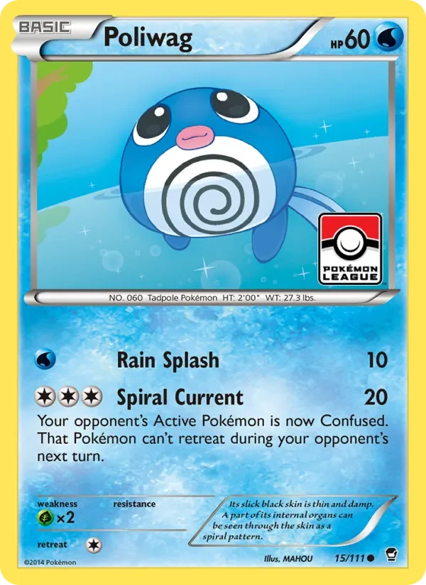 Poliwag 15/111 Furious Fists Pokémon card