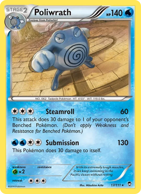 Poliwrath 17/111 Furious Fists Pokémon card