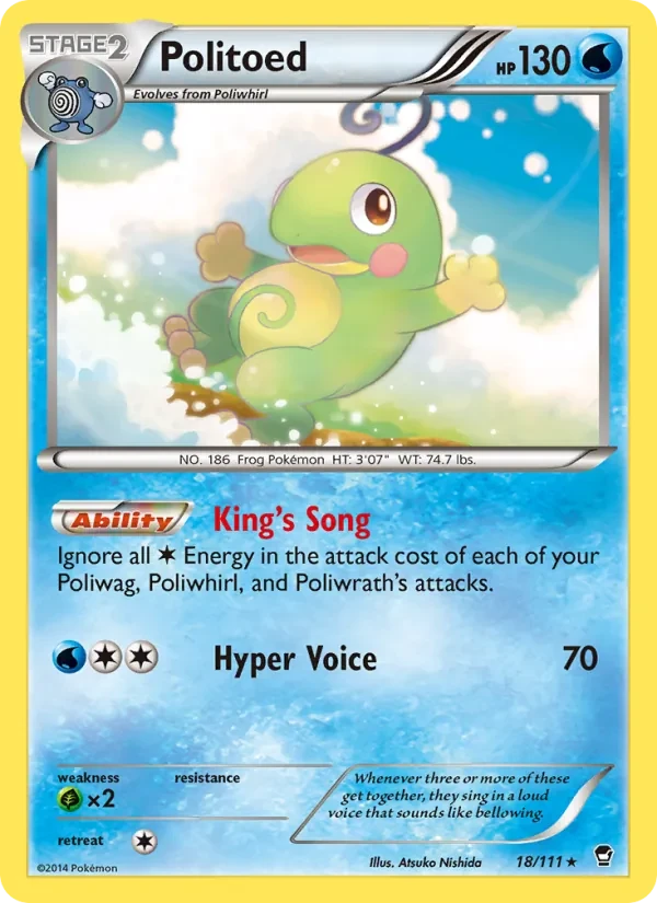 Politoed 18/111 Furious Fists Pokémon card