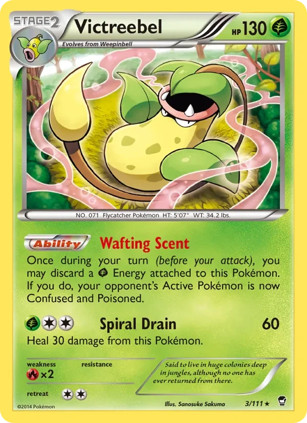 Victreebel 3/111 Furious Fists Pokémon card