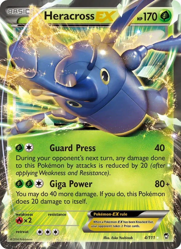 Heracross EX 4/111 Furious Fists Pokémon Karte