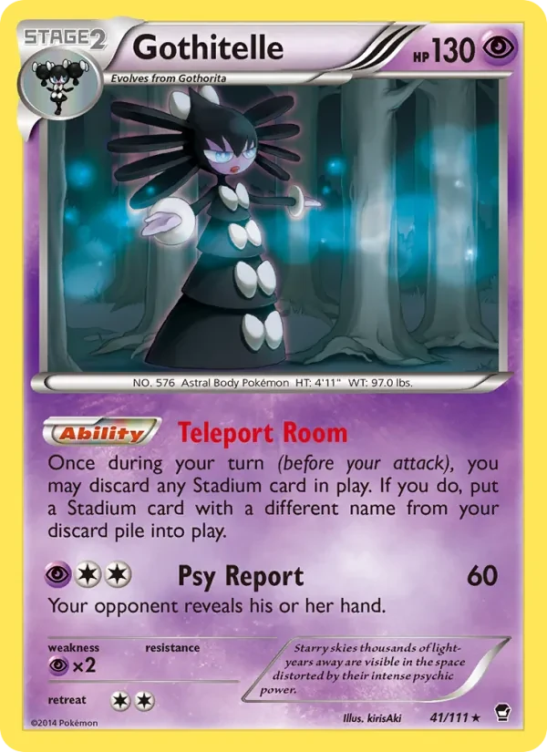 Gothitelle 41/111 Furious Fists Pokémon card
