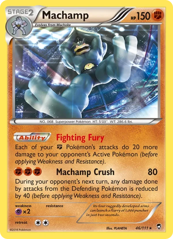 Machamp 46/111 Furious Fists Pokémon card