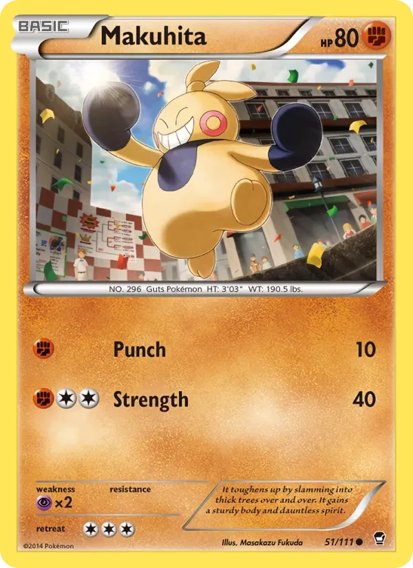 Makuhita 51/111 Furious Fists Pokémon card