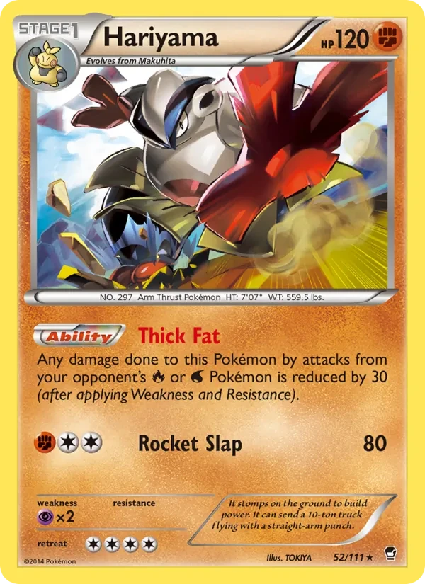 Hariyama 52/111 Furious Fists Pokémon card