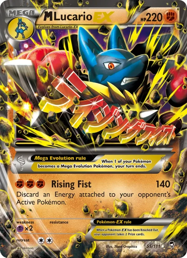 M Lucario EX 55/111 Furious Fists Pokémon card