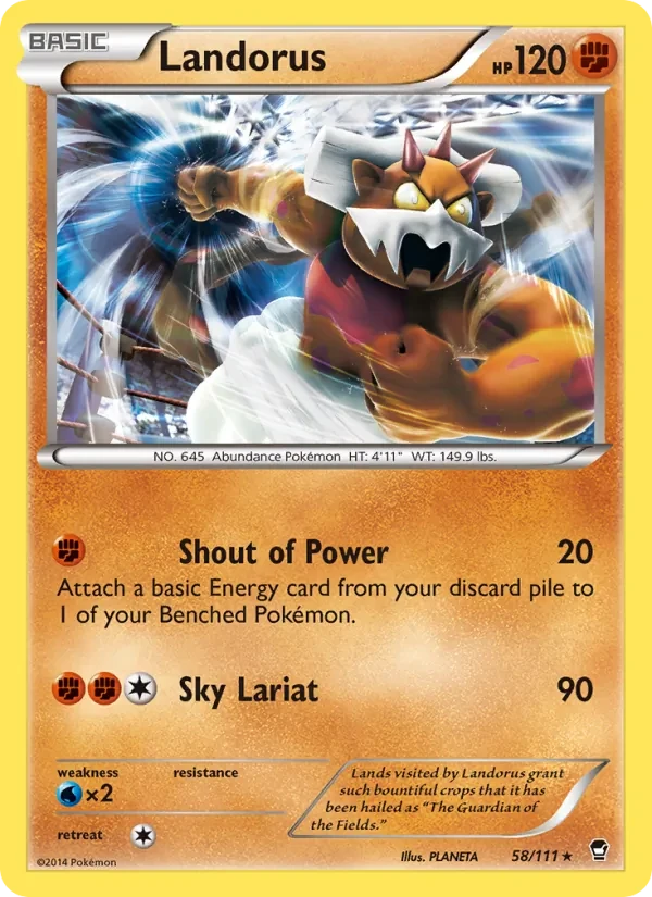 Landorus 58/111 Furious Fists Pokémon card