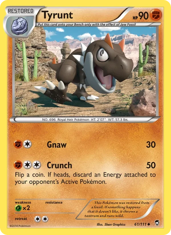 Tyrunt 61/111 Furious Fists Pokémon card