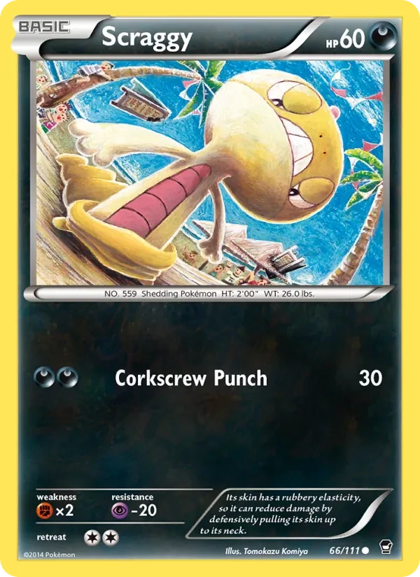 Scraggy 66/111 Furious Fists Pokémon Karte