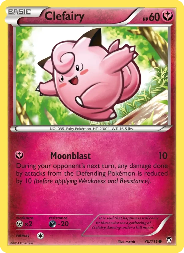 Clefairy 70/111 Furious Fists Pokémon card