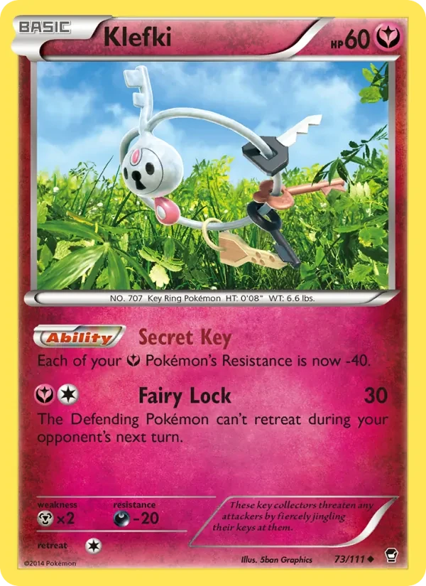 Klefki 73/111 Furious Fists Pokémon card