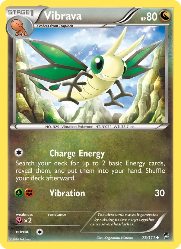 Vibrava 75/111 Furious Fists Pokémon card