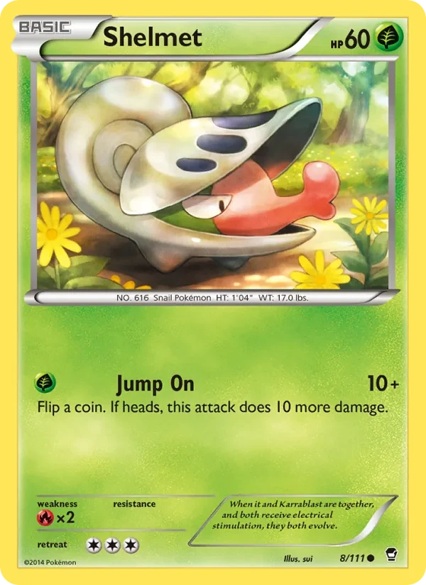 Shelmet 8/111 Furious Fists Pokémon card