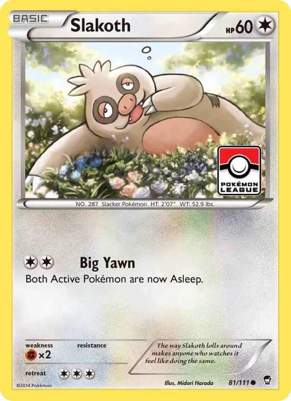 Slakoth 81/111 Furious Fists Pokémon card