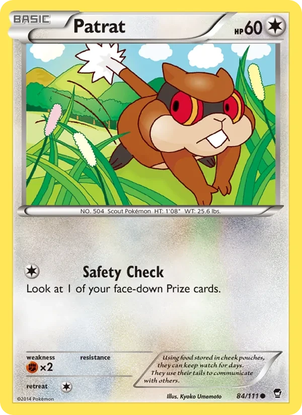 Patrat 84/111 Furious Fists Pokémon card