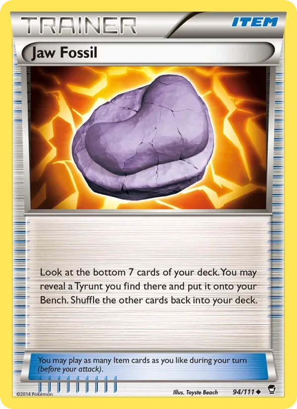 Jaw Fossil 94/111 Furious Fists Pokémon Karte